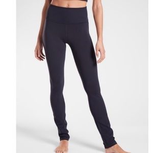 Athleta Navy Rib Skinny Leg Pant | Leggings Size Medium Petite